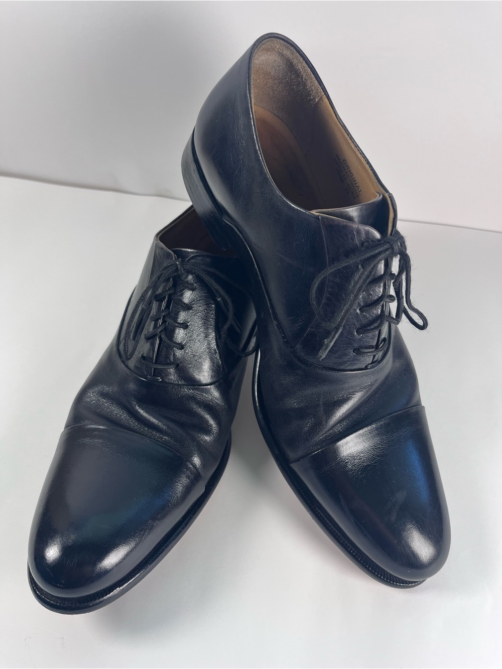RARE! Francesco Benigno all leather Italian cap toe dress shoes sz 6.5
